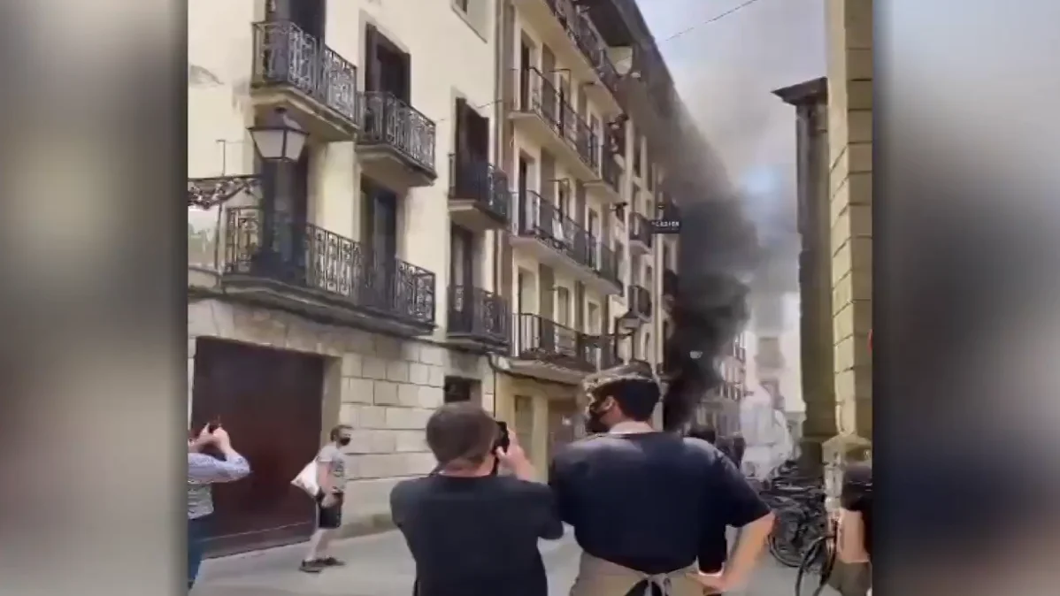 Incendio en un edificio en San Sebastián Incendio en un edificio en San Sebastián