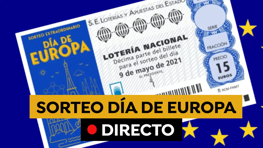 Lotería Nacional: Comprobar resultado del sorteo extraordinario del Día de Europa de hoy 9 de mayo, en directo Lotería Nacional: Comprobar resultado del sorteo extraordinario del Día de Europa de hoy 9 de mayo, en directo