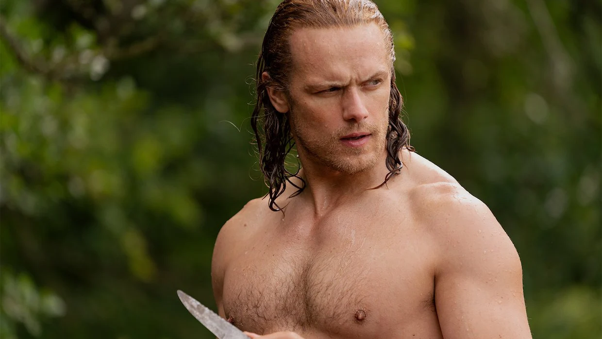 Sam Heughan como Jamie Fraser en 'Outlander'