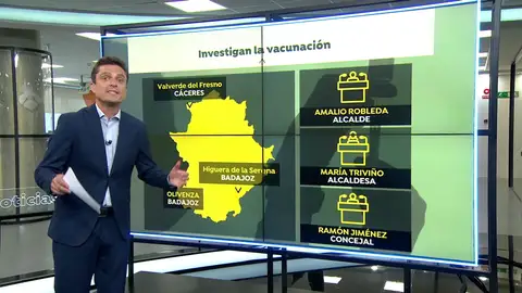Denuncian a dos alcaldes y un concejal del PSOE en Extremadura por vacunarse ilegalmente contra el COVID-19 Denuncian a dos alcaldes y un concejal del PSOE en Extremadura por vacunarse ilegalmente contra el COVID-19