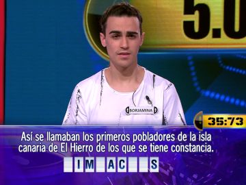 ¿Será en esta? Una pregunta y 36 segundos separan a Borja de 5.000 euros en el Duelo Final de ‘¡Ahora caigo!’