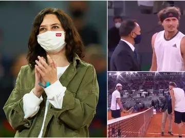 La gran ovación de la Caja Mágica a Isabel Díaz Ayuso y la reacción viral de Zverev: "¿Quién es esa?" La gran ovación de la Caja Mágica a Isabel Díaz Ayuso y la reacción viral de Zverev: "¿Quién es esa?"