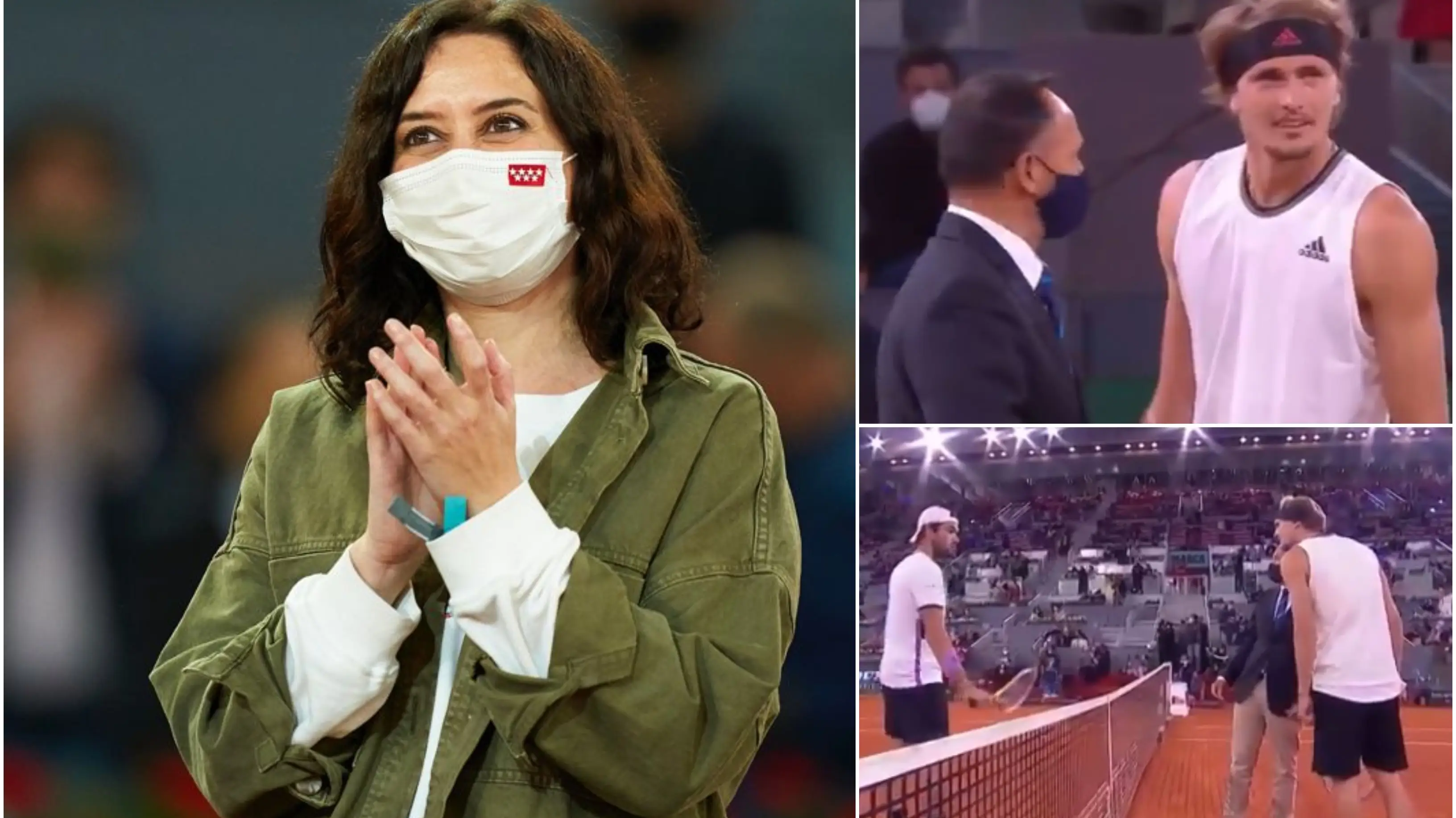 La gran ovación de la Caja Mágica a Isabel Díaz Ayuso y la reacción viral de Zverev: "¿Quién es esa?" La gran ovación de la Caja Mágica a Isabel Díaz Ayuso y la reacción viral de Zverev: "¿Quién es esa?"