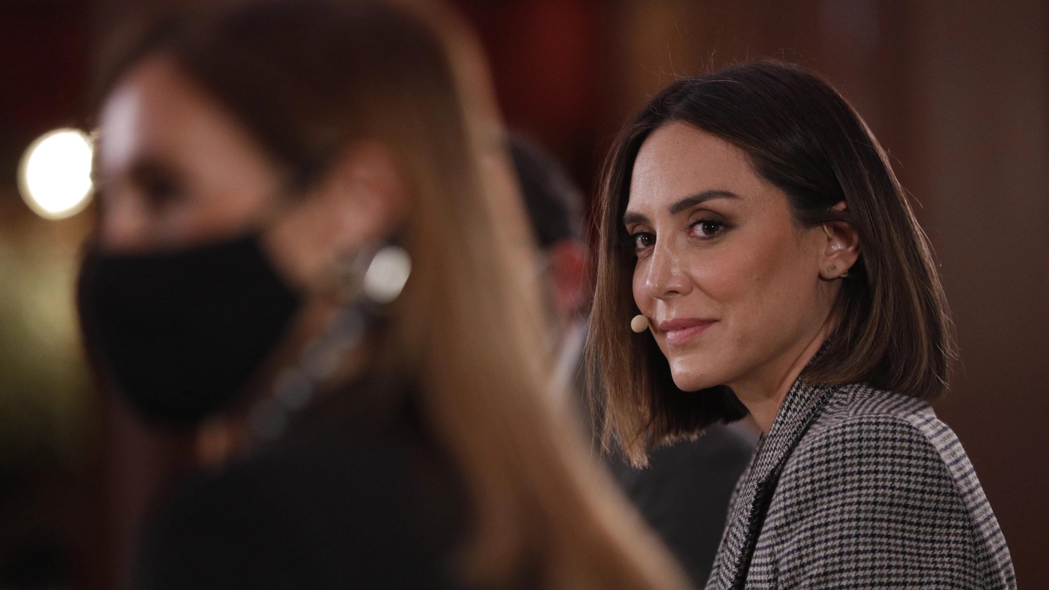 Tamara Falc&oacute; en la presentaci&oacute;n de un libro