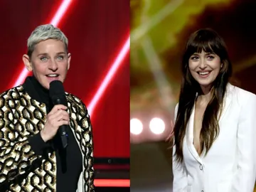 Ellen DeGeneres y Dakota Johnson Ellen DeGeneres y Dakota Johnson