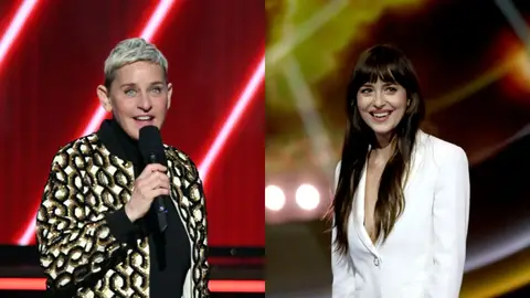 Ellen DeGeneres y Dakota Johnson Ellen DeGeneres y Dakota Johnson
