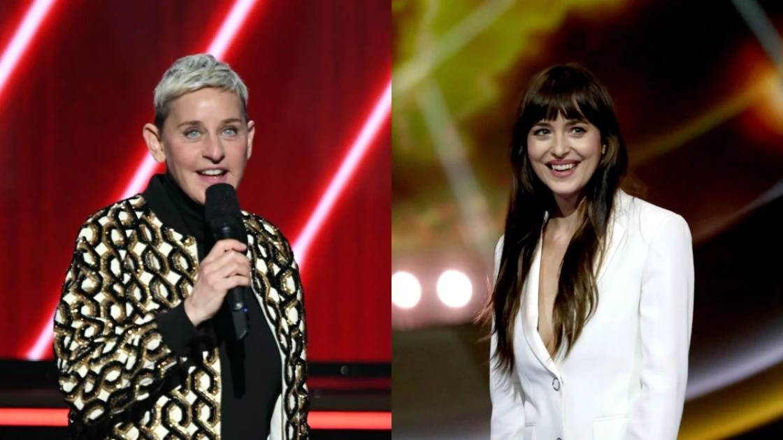 Ellen DeGeneres y Dakota Johnson Ellen DeGeneres y Dakota Johnson