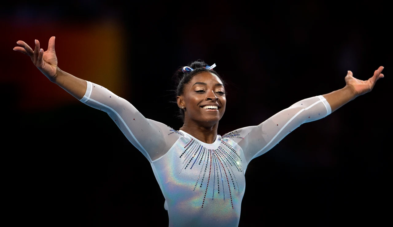 La campeona olímpica de gimnasia artística Simone Biles