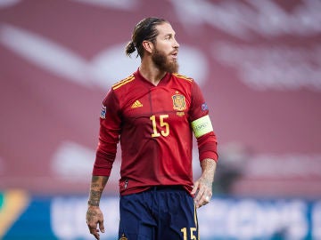 Sergio Ramos, con la selección española