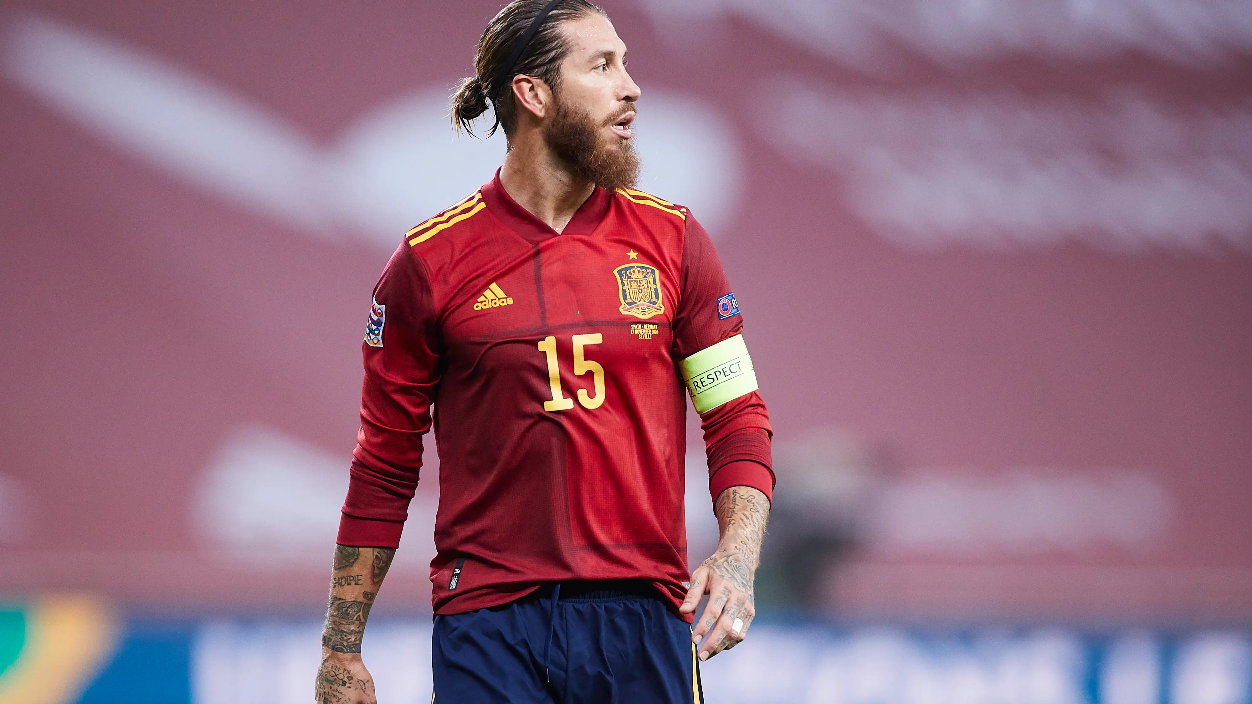 Sergio Ramos, en un partido con Espa&ntilde;a