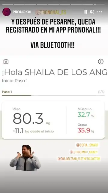 Shaila Dúrcal muestra su peso Shaila Dúrcal muestra su peso