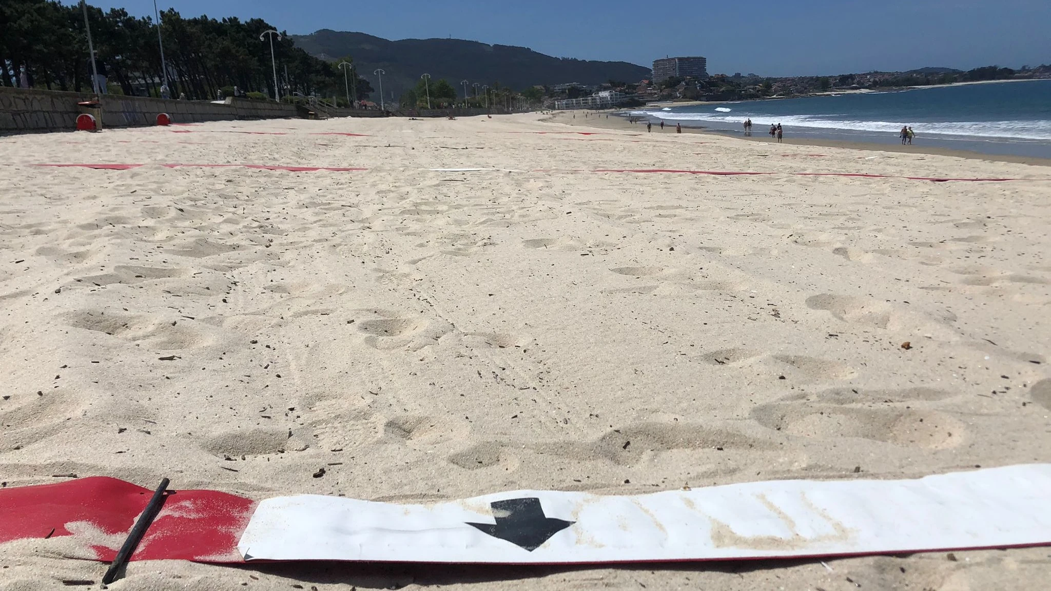 Parcelas en la playa de Samil, en Vigo Coronavirus
