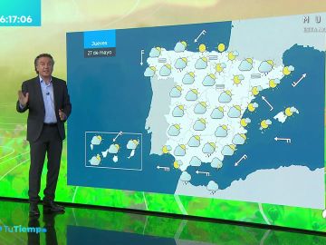 La previsi&oacute;n del tiempo hoy: Temperaturas al alza en la mayor parte de la Pen&iacute;nsula con tormentas ocasionales 