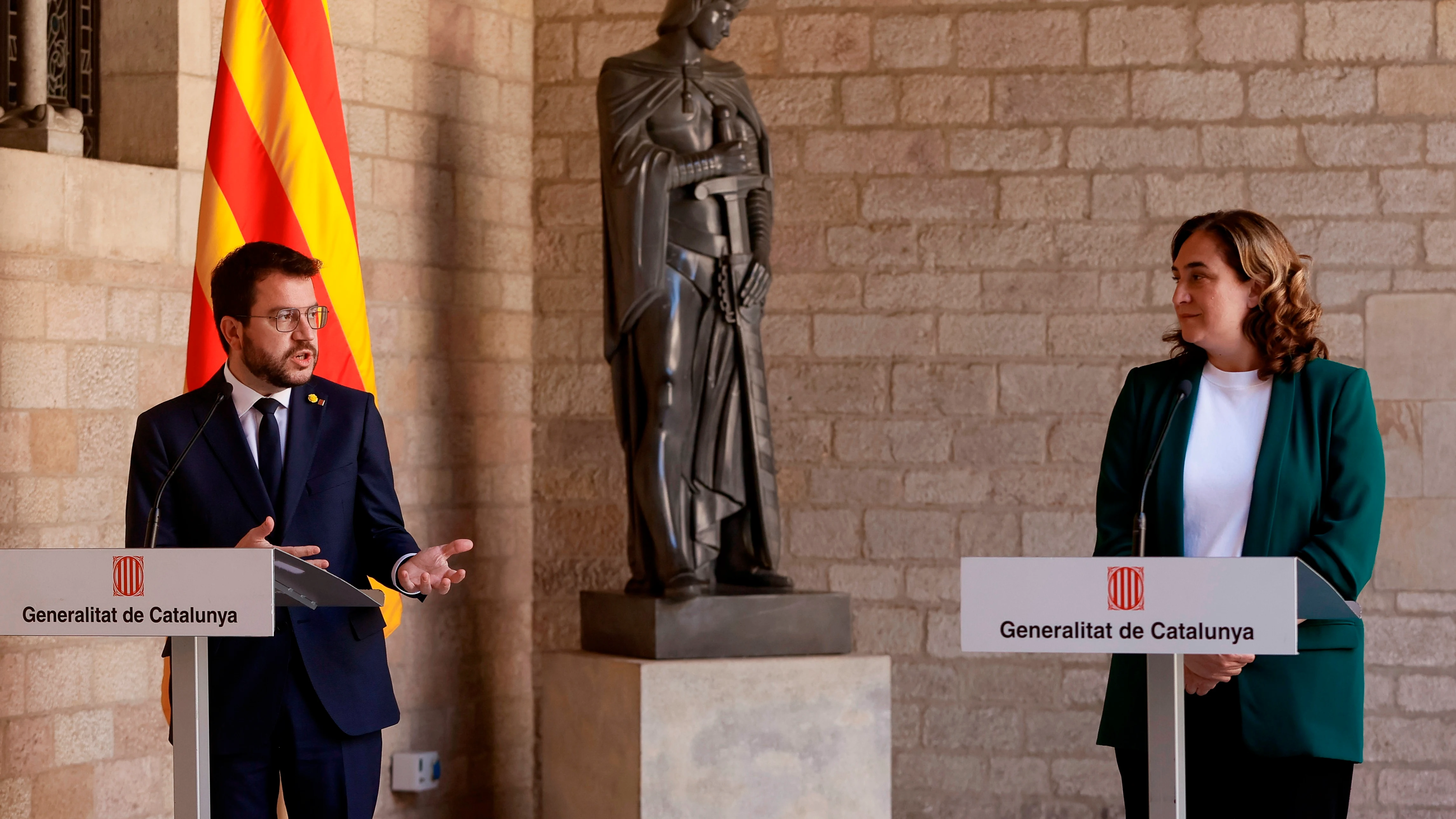 Ada Colau y Pere Aragonès Ada Colau y Pere Aragonès