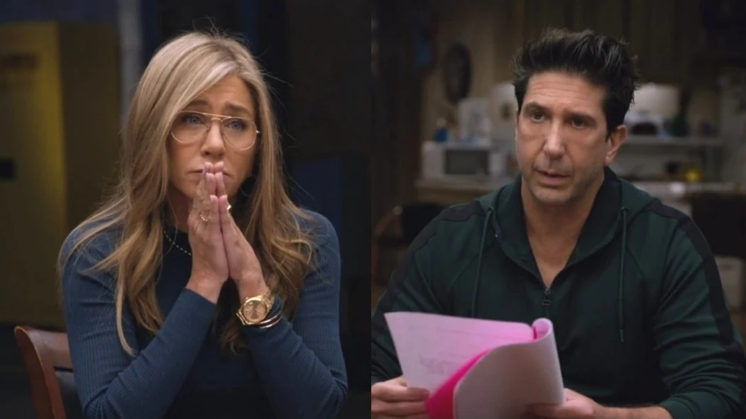 Jennifer Aniston y David Schwimmer en la reunión de 'Friends'