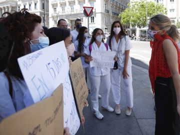 Manifestación de médicos MIR en Madrid en 2021