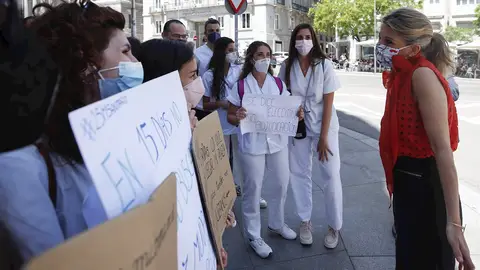 Manifestación de médicos MIR en Madrid en 2021 Manifestación de médicos MIR en Madrid en 2021