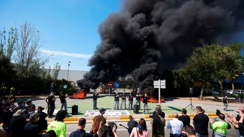 Protesta de los trabajadores de Nissan en Barcelona Nissan