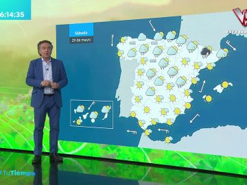 La previsi&oacute;n del tiempo hoy: Cielos nubosos con lluvias en el Cant&aacute;brico, sistema central y Pirineos