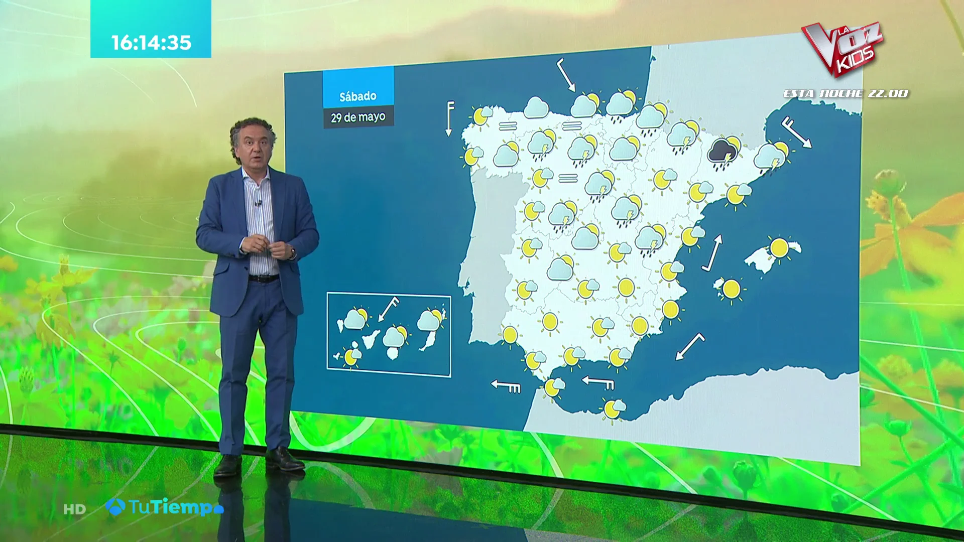 La previsi&oacute;n del tiempo hoy: Cielos nubosos con lluvias en el Cant&aacute;brico, sistema central y Pirineos