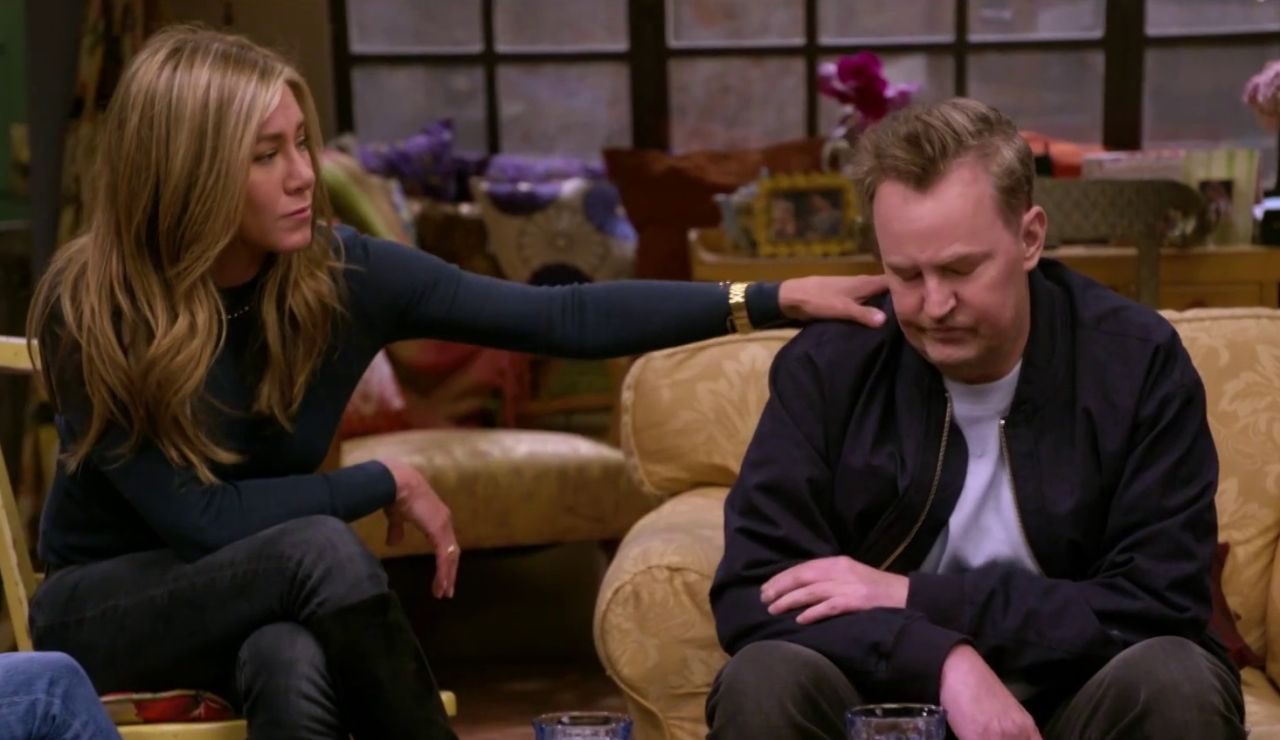 Jennifer Aniston y Matthew Perry en 'Friends: The Reunion'