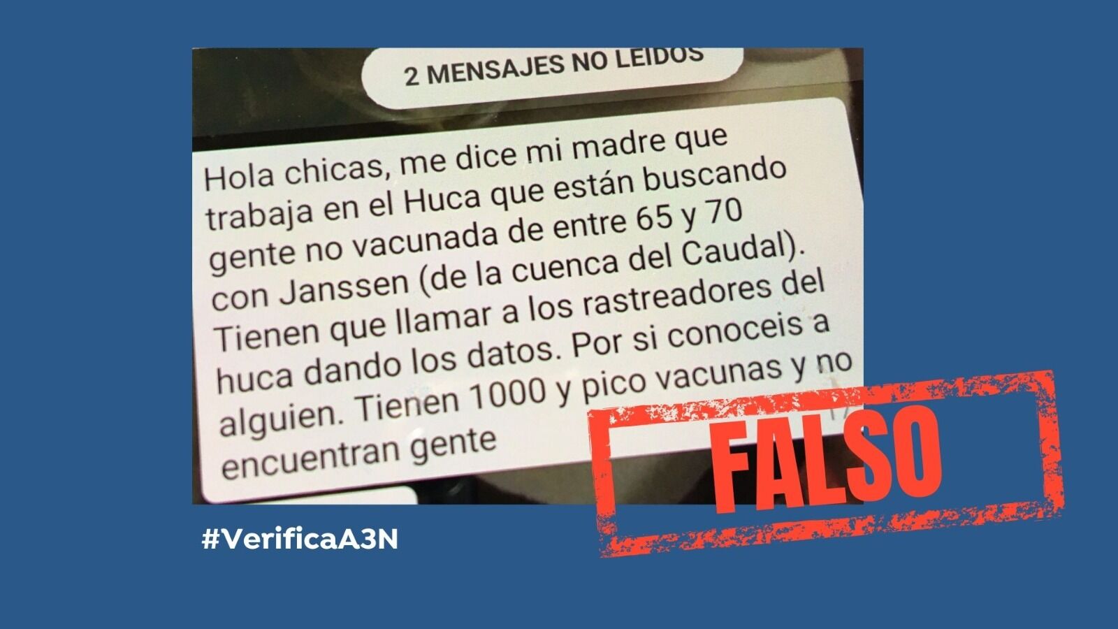 El bulo sobre el llamamiento masivo para la vacunación contra el coronavirus en Asturias
