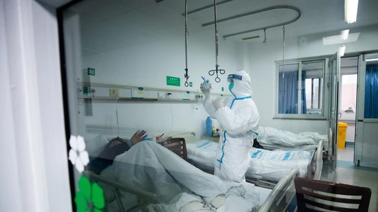 Un paciente ingresado en hospital por coronavirus Un paciente ingresado en hospital por coronavirus