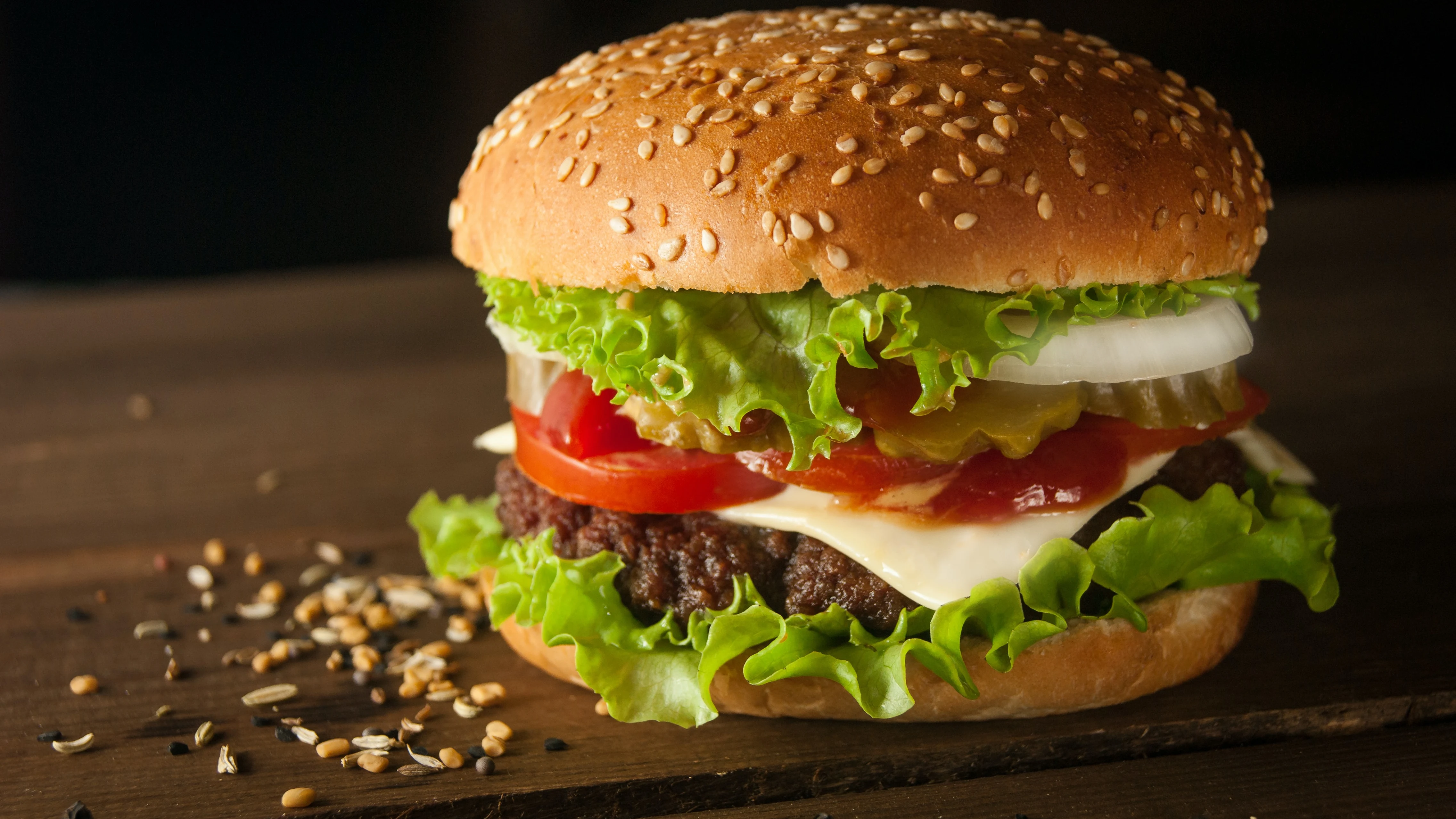 Imagen de archivo de una hamburguesa
