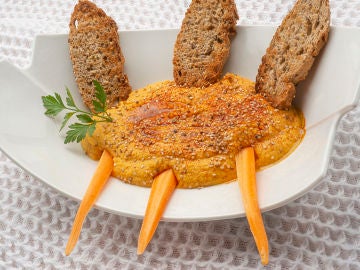 Arguiñano elabora "uno de los platos preferidos de los veganos": hummus de boniato