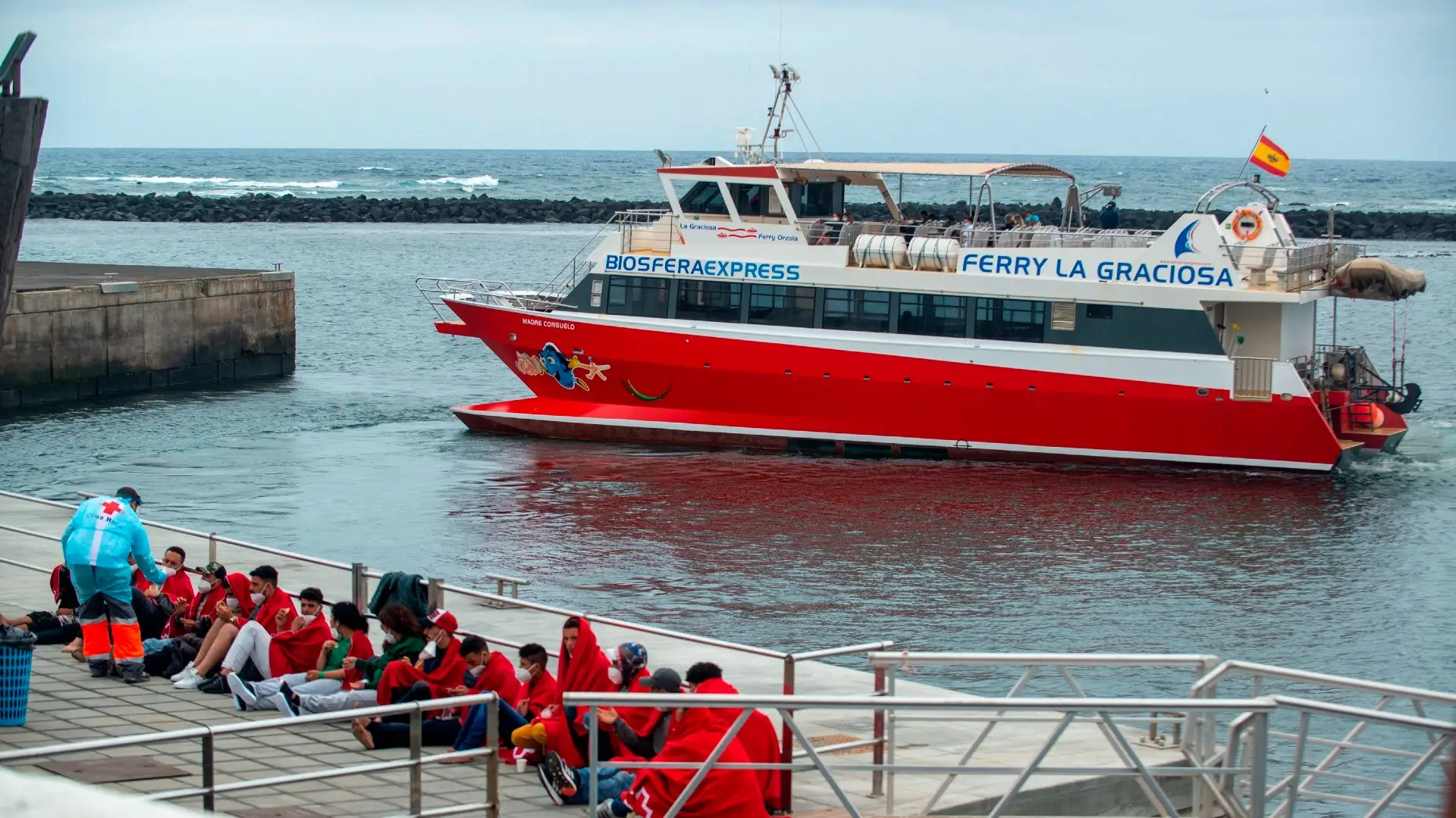 Migrantes atendidos en La Graciosa Inmigración irregular