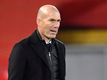Zidane, en un partido del Real Madrid