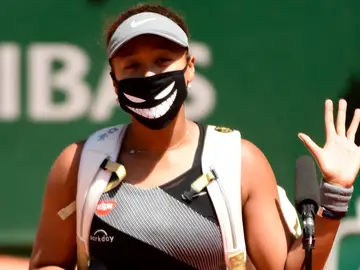 Naomi Osaka, antes de un partido en Roland Garros Naomi Osaka, antes de un partido en Roland Garros