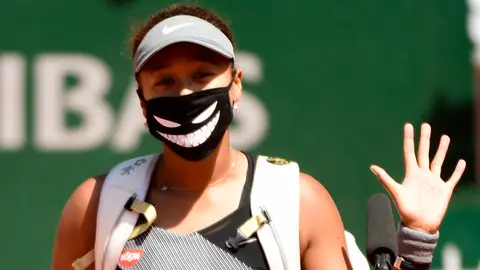 Naomi Osaka, antes de un partido en Roland Garros Naomi Osaka, antes de un partido en Roland Garros