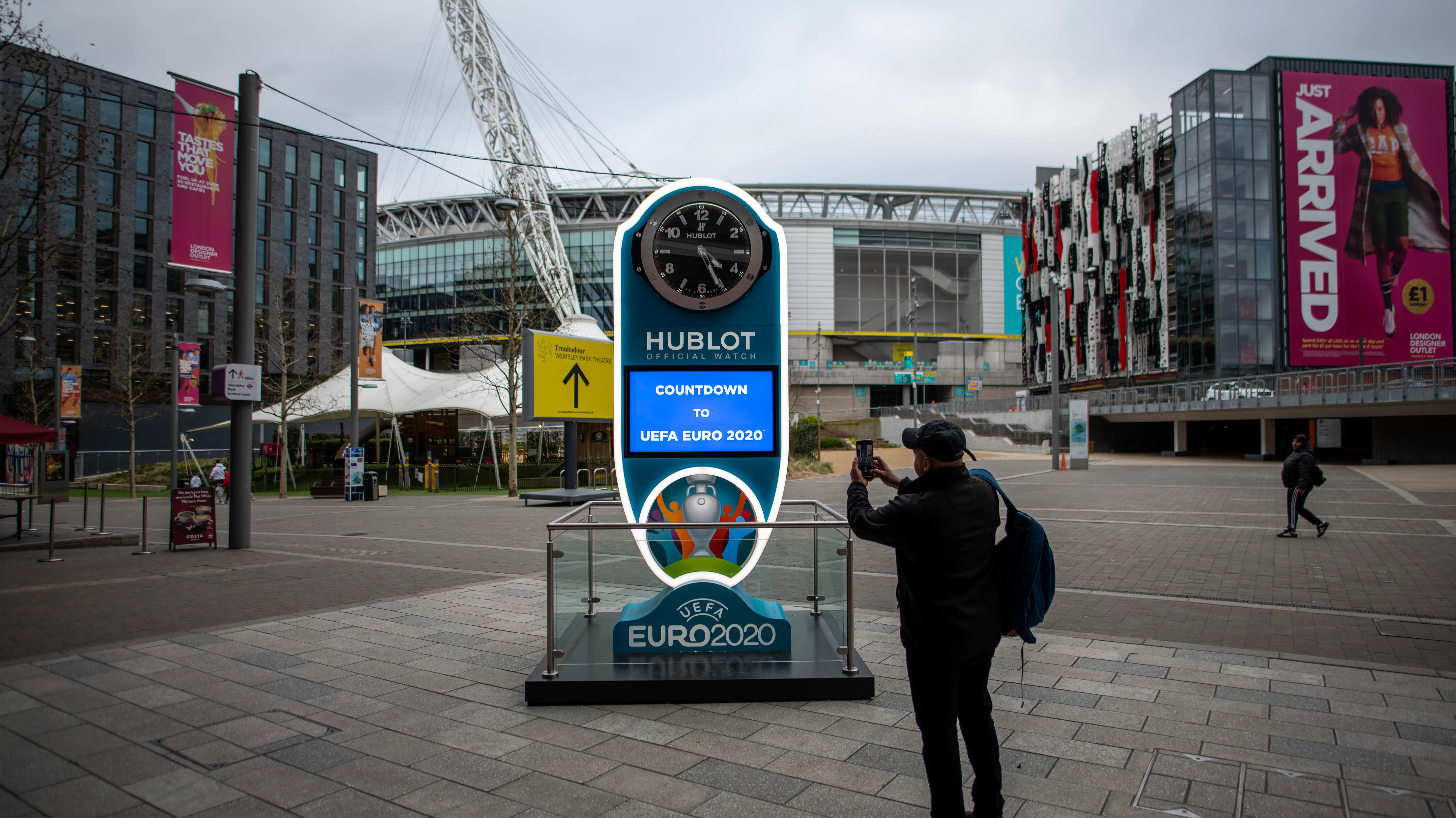 El estadio de Wembley, sede de los partidos de la Euro y que albergará las semifinales y la final El estadio de Wembley, sede de los partidos de la Euro y que albergará las semifinales y la final