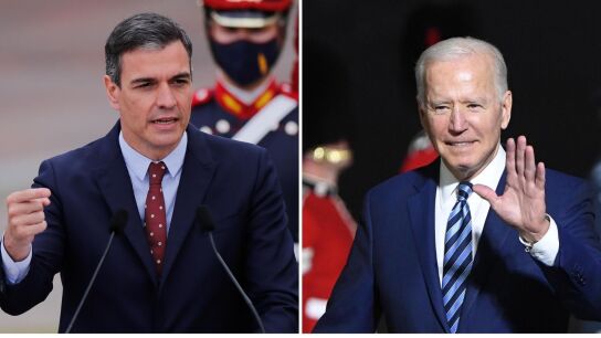 Pedro S&aacute;nchez y Joe Biden, posible reuni&oacute;n el lunes en Bruselas