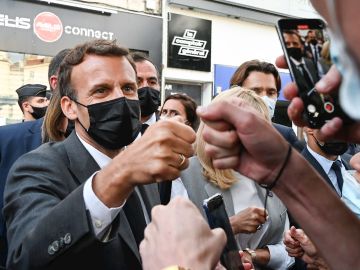 El presidente francés, Emmanuel Macron, este miércoles en Valence