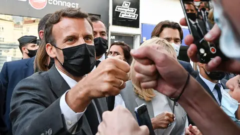 El presidente francés, Emmanuel Macron, este miércoles en Valence El presidente francés, Emmanuel Macron, este miércoles en Valence