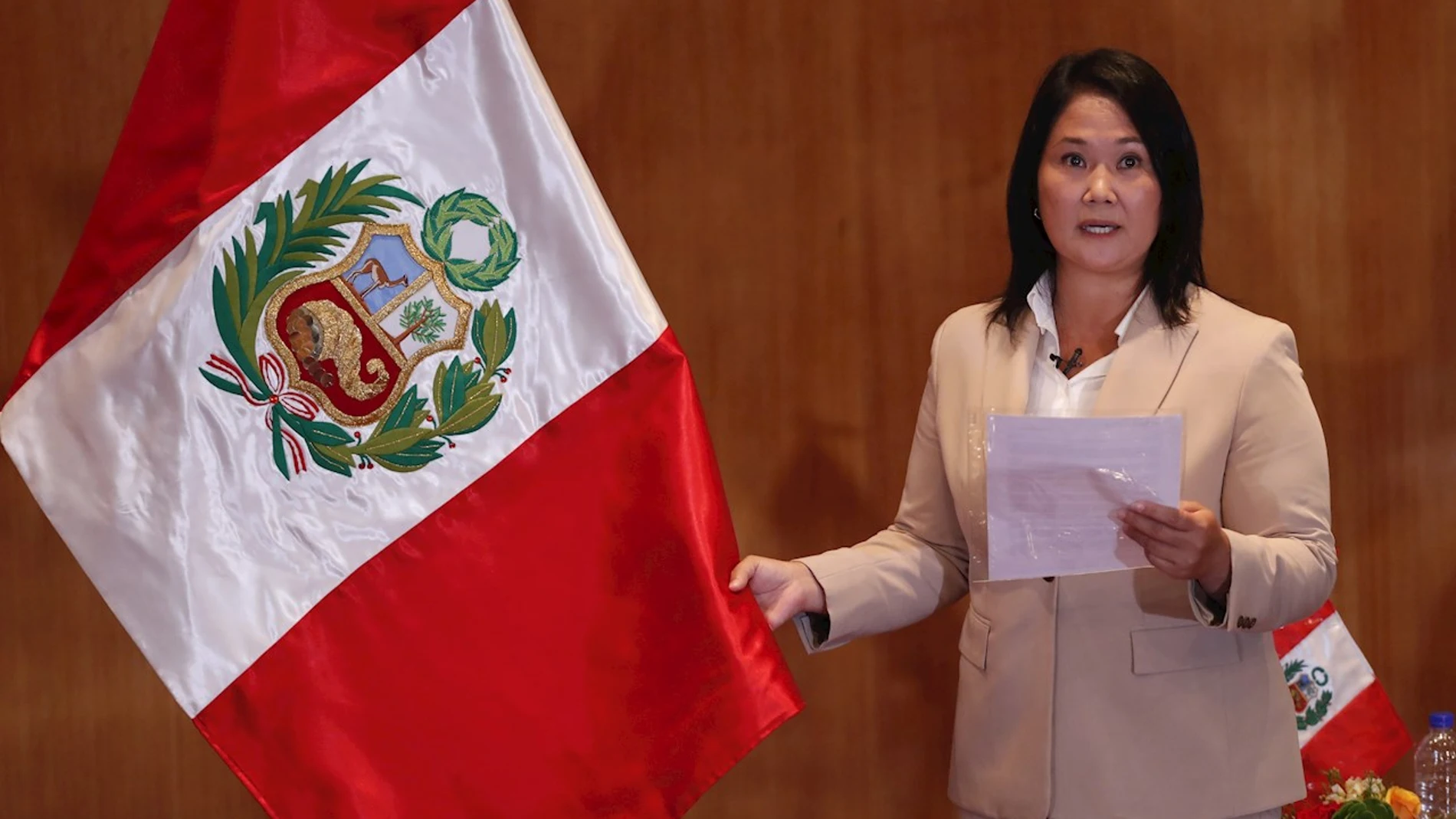 En la imagen, la candidata presidencial peruana Keiko Fujimori, del partido Fuerza Popular