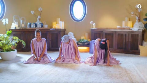 Adrienne, Jada y Willow durante el programa