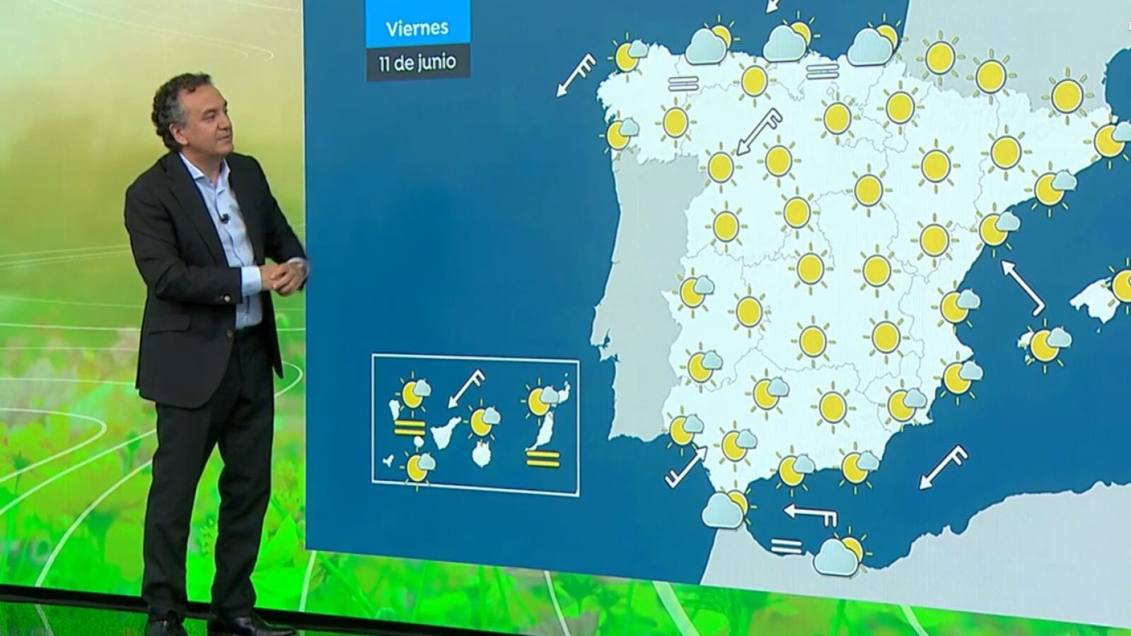 La previsión del tiempo hoy: Temperaturas muy elevadas en Canarias y valles del Guadalquivir con lluvias en el sistema ibérico