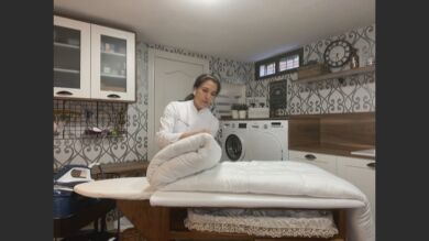 'La ordenatriz' nos enseña a doblar un edredón para que ocupe lo menos posible
