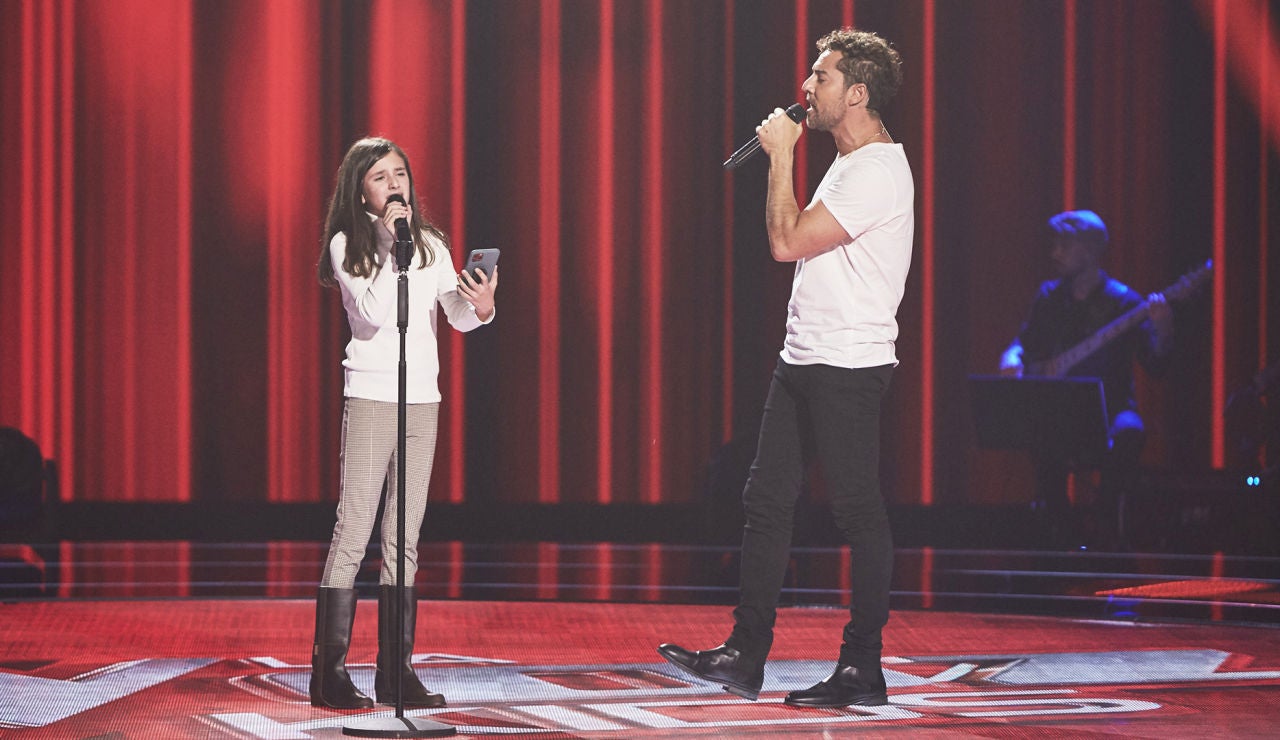 David Bisbal canta &lsquo;D&iacute;gale&rsquo; con Marta Fern&aacute;ndez en las Audiciones a ciegas de &lsquo;La Voz Kids&rsquo;