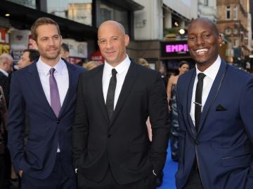 Paul Walker, Tyrese Gibson y Vin Diesel en la premiere de 'Fast and Furious'