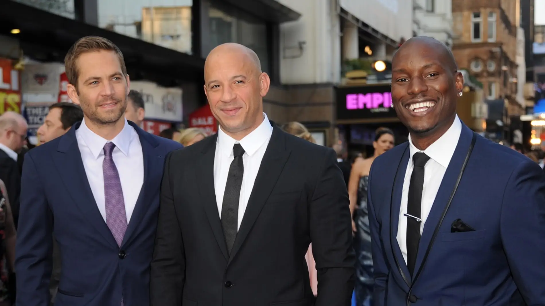 Paul Walker, Tyrese Gibson y Vin Diesel en la premiere de &#39;Fast and Furious&#39;