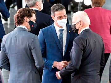 Encuentro entre Pedro Sánchez y Joe Biden en la cumbre de líderes de la OTAN