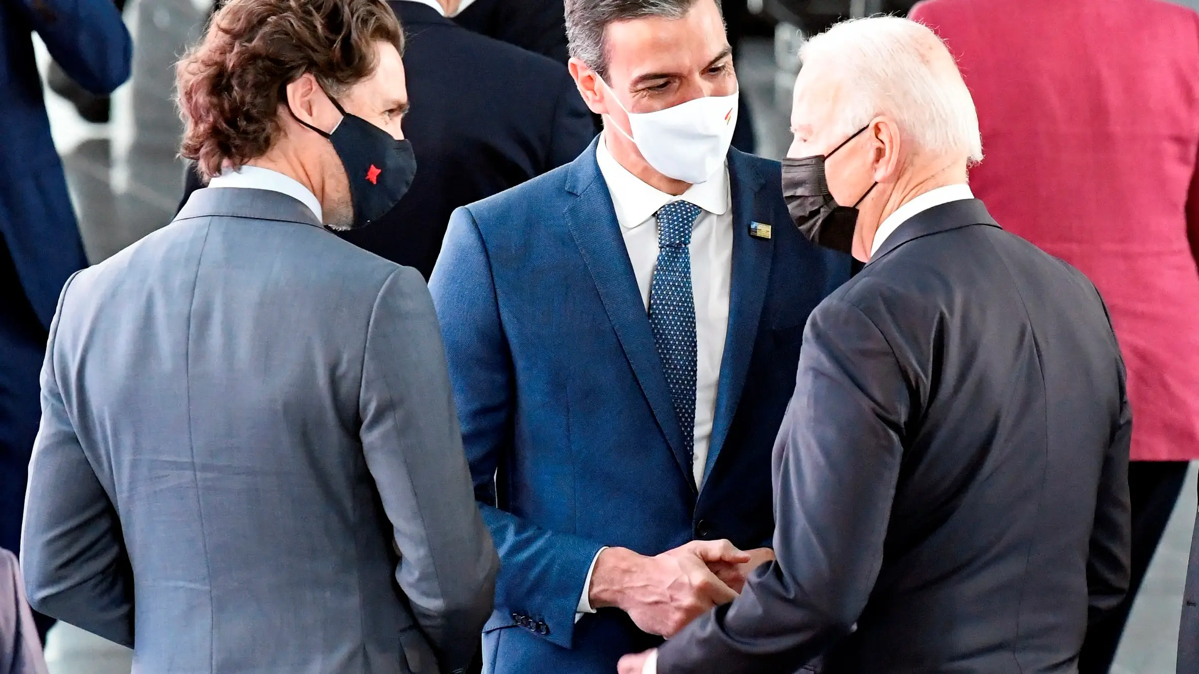 Encuentro entre Pedro Sánchez y Joe Biden en la cumbre de líderes de la OTAN Encuentro entre Pedro Sánchez y Joe Biden en la cumbre de líderes de la OTAN