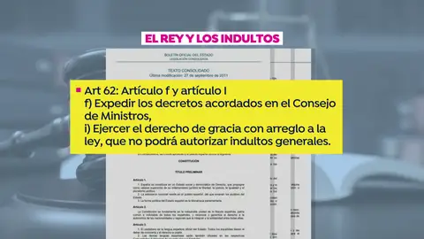 Qué dice la Constitución sobre el papel del Rey ante los indultos Qué dice la Constitución sobre el papel del Rey ante los indultos