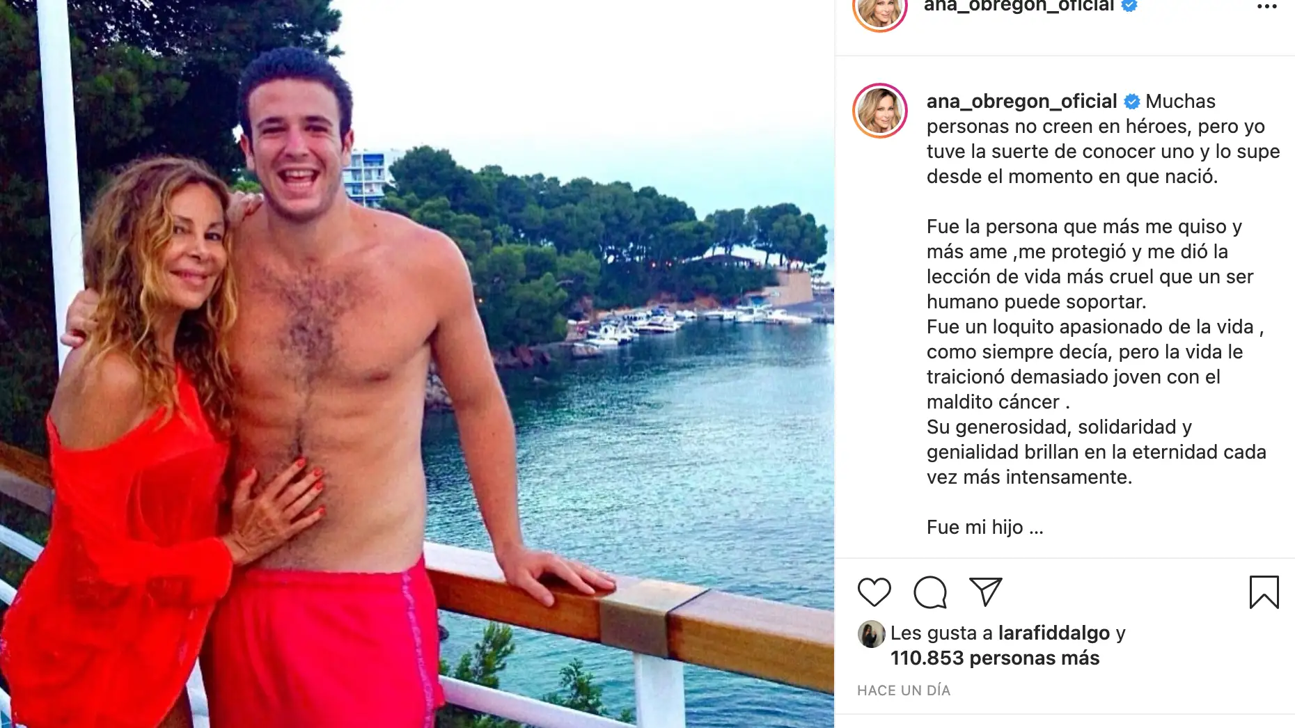 Captura del mensaje enviado por parte de Ana a su hijo Aless. Captura del mensaje enviado por parte de Ana a su hijo Aless.