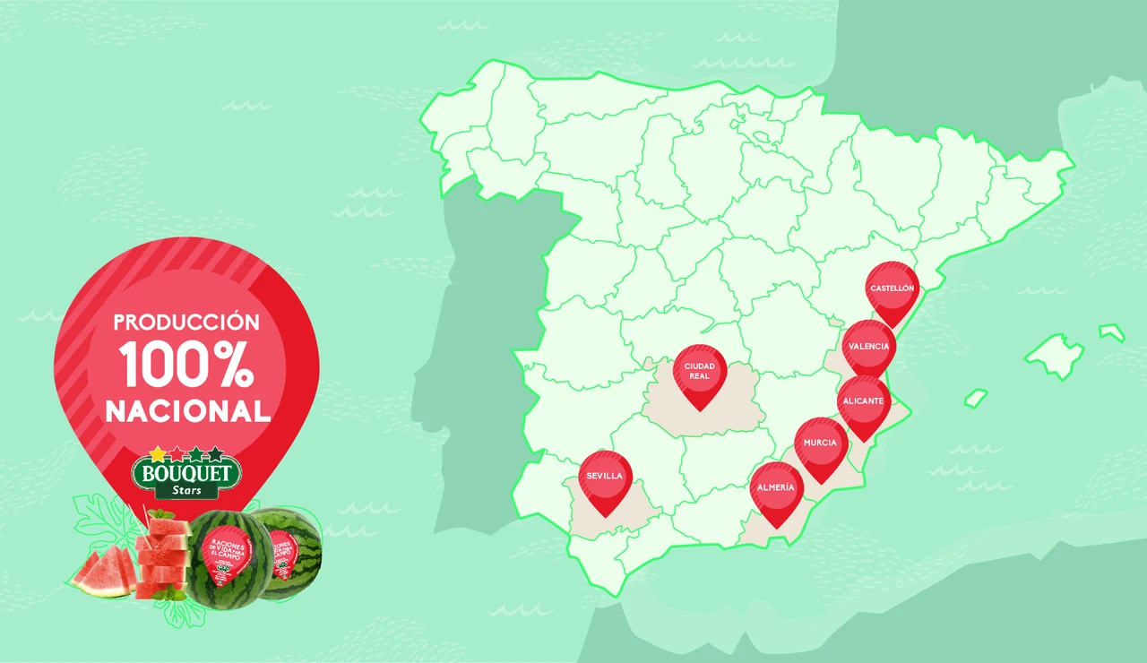 Las sandías Bouquet, de cultivo cien por cien nacional