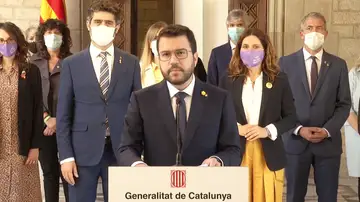 Pere Aragonès insiste en la amnistía y un referéndum en Cataluña tras los indultos: "Es hora de poner fin a la represión" Pere Aragonès insiste en la amnistía y un referéndum en Cataluña tras los indultos: "Es hora de poner fin a la represión"